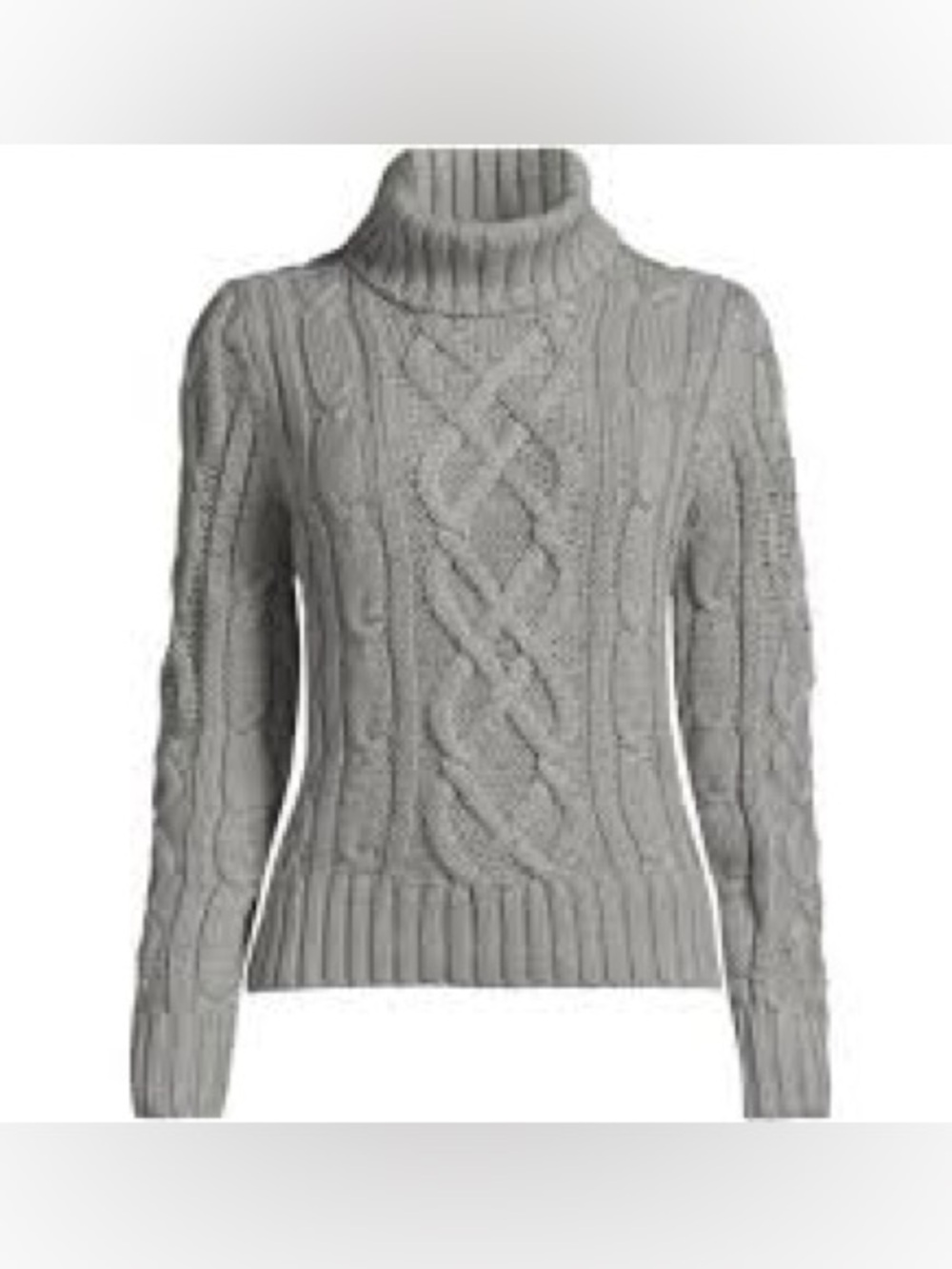 Lands end women’s drifter cable turtleneck sweater old money quiet luxury fisher